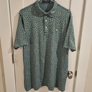 Clubhouse Collection 2025 Masters Golf Polo Shirt - Green Magnolia AOP - Large